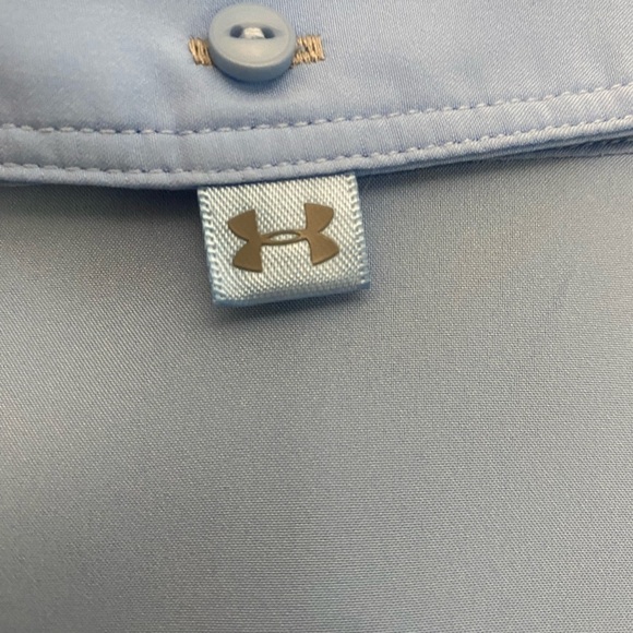 Under Armour Blue Dress Shirt Lightweight Short Sleeve - Picture 3 of 8